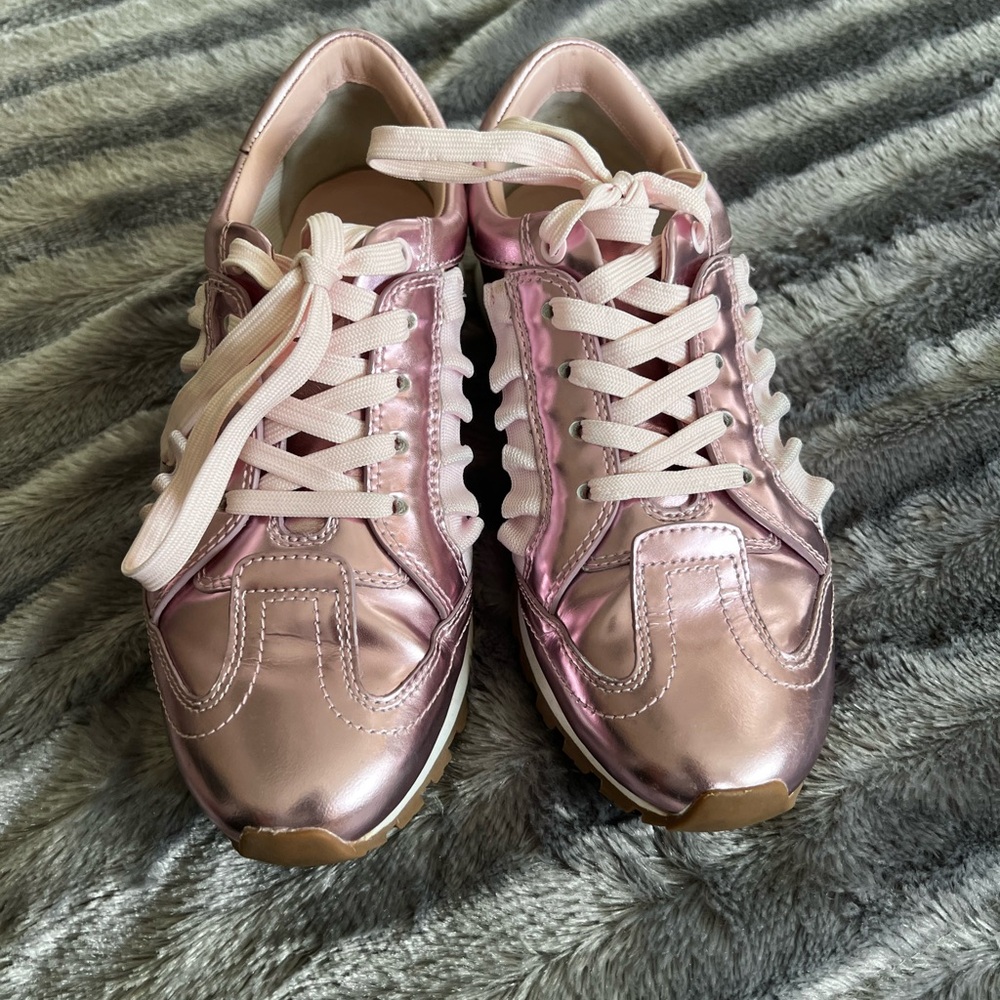 Tory Sport Pink Metallic Sneakers